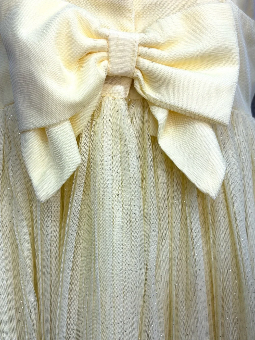 H&M Pale Yellow Pleated Midi Dress